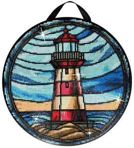 Lighthouse Diamond Painting Kit, ROUND Drills, Hanging Sign Lighthouse Diamond Painting Kit, ROUND Drills, Hanging Sign
