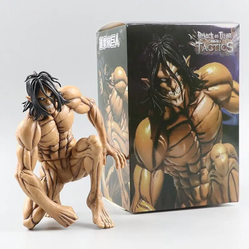 Attack On Titan Eren Jaeger Colossus Form Articulated Action Figure Model Kit, Fan Exclusive Code, House Decoration Desktop Ornament, Boy Collectible Toy Gift With Box, 0.5-1cm Error, No Box