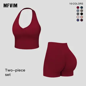 MFVIM Women's Quick-Dry Yoga Set, Tight-Fitting Fleece-Lined Activewear, Winter Outdoor Running Sports Suit, European Style Workout SpringStatements