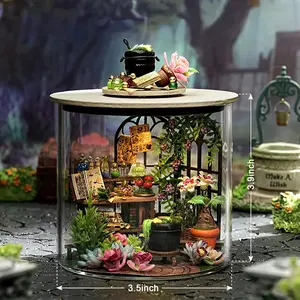 Wooden DIY Miniature House Kit, 1 Box DIY Miniature Garden Model, DIY Handmade House Kit, Assemble Model Kit, Birthday Gifts, Gift for Her, Girl's Gift, Miniature Set