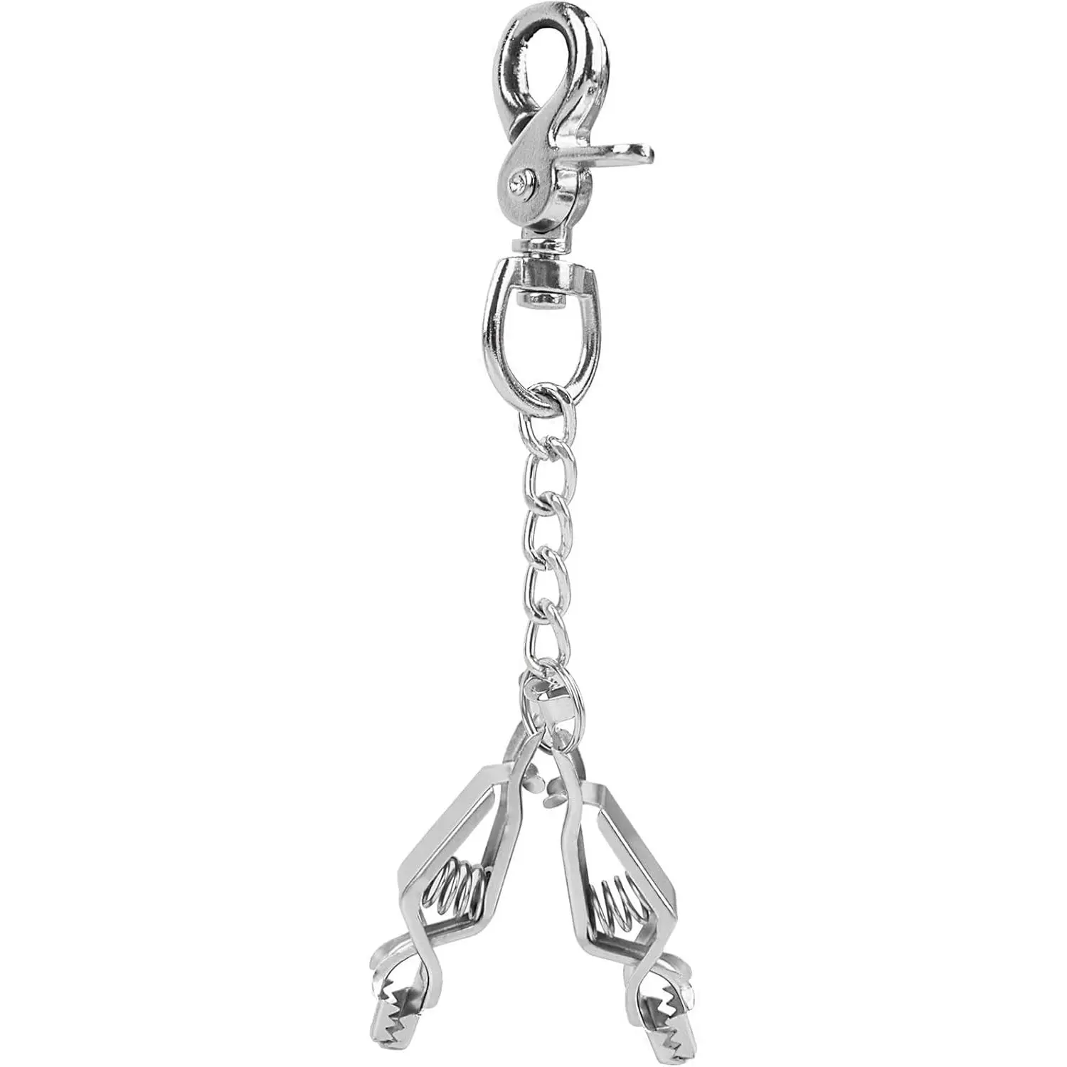 Heavy Duty Metal Glove Clip with 2 Alligator Clips for Pants, Work Glove Holder and Safety Glove Clip