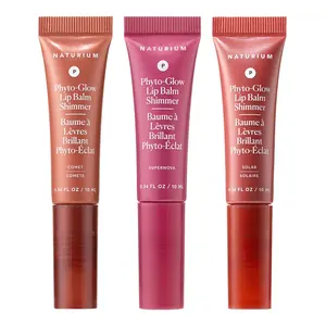 Naturium The Infinite Glow Set, Phyto-Glow Lip Balm Shimmer Comet, Supernova, Solar