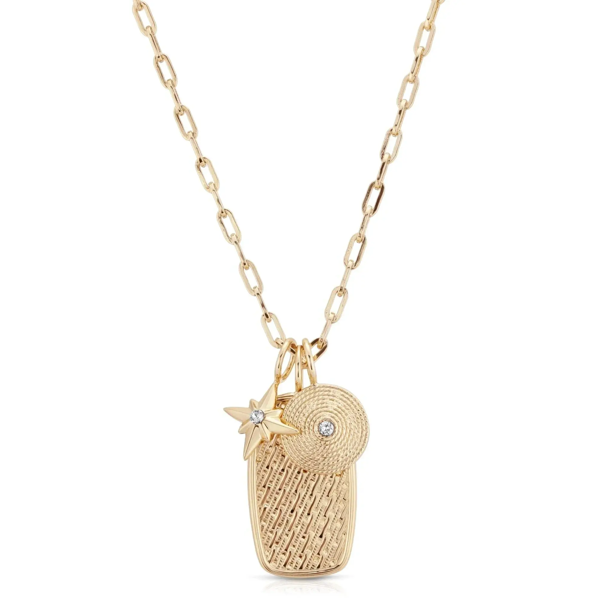 Caitlin Charm Necklace with Star Pendant and Chain