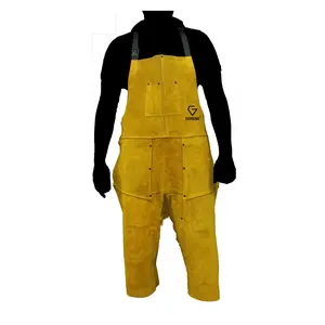 GIORGINO Premium 42″ Cow Split Leg Apron, Steel Rivets At Stress Points, Sewn with KEVLAR Adjustable Comfortable