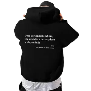 Men's Fashion Long Sleeve Hoodie Sweatshirt - French Letter Print, Kangaroo Pocket, Drawstring, Breathable Soft Fabric, Drop-Shoulder, Casual Fitted Pullover, Vibe Utility Style, Ideal for Streetwear, Spring Fashion (Mensfashion)
