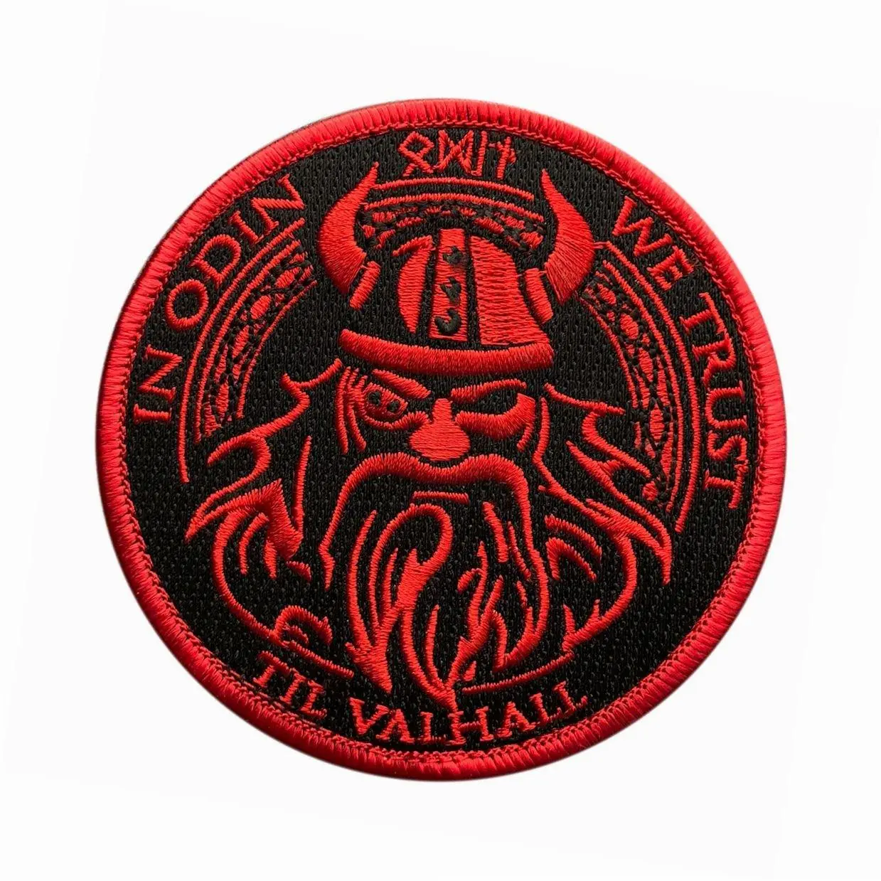 in Odin We Trust Viking God Wolf in God Till Valhall Hook Patch (MTB51)