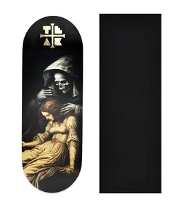 Heat Transfer Graphic Wooden Fingerboard Deck, "The Visit"