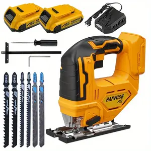 Cordless Curve Saw, Cordless Jigsaw With LED Work Light, 0°- 45° Bevel Cuts, 3 Orbital Settings For Straight/Curve/Bevel/Circle Cutting, Valentines Gifts For Men