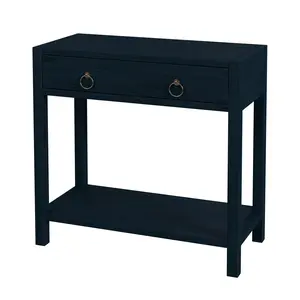 Lark 30" Wood 1-Drawer Nightstand in Navy Blue  5675291