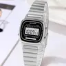 Women's Fashionable Digital Watch, Casual Versatile Stainless Steel Strap Digital Watch for Daily Use, Waterproof Sports Watch for Women & Girls, Stainless Steel Wristwatch, Digital Analog Watch, Fashion Wristwatches