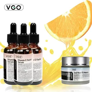 VGO Daily Glow Skincare Set – VC Serum 30/60ml & Snail 92% Gel Cream