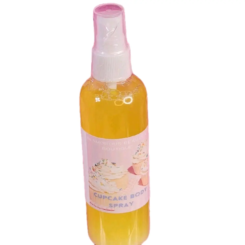 Cupcake Handmade Alcohol-Free Moisturizing Body & Hair Mist - Daily Fragrance Hydrating Spray for Dry, Sensitive Skin, Water, Glycerin, Smelling Good, Hydrating Mist, Fresh, Natural Aroma, Sensitive-Safe, Paraben Free, Scent Layering, Bottle, Silicone Fre