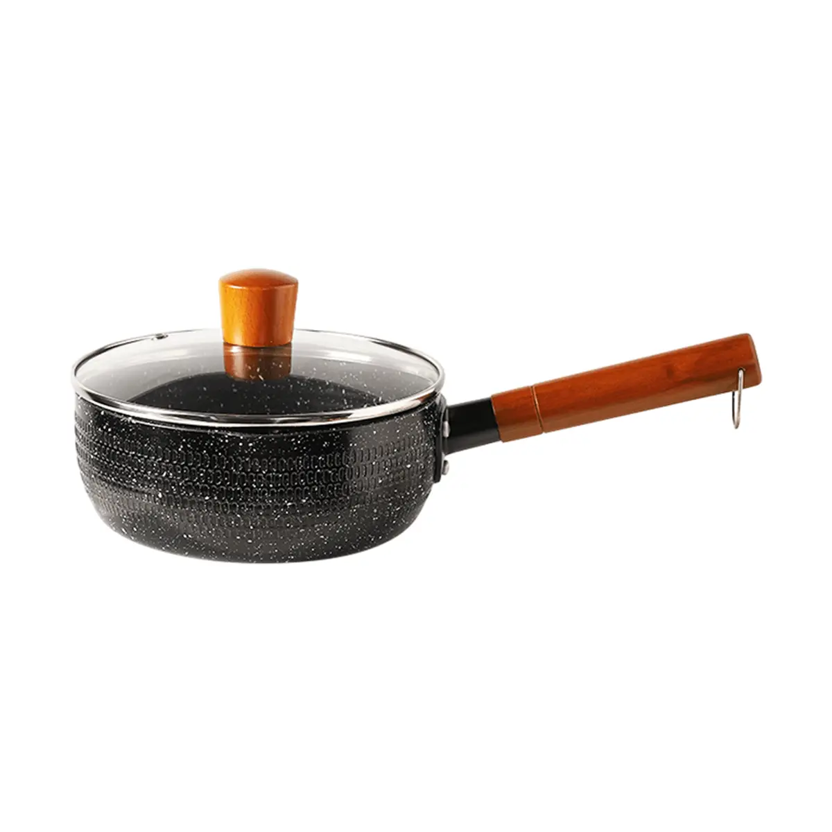 KawashimaYA Japanese Non-Stick Snow Pan 18cm with Lid - Versatile Saucepan for Everyday Cooking