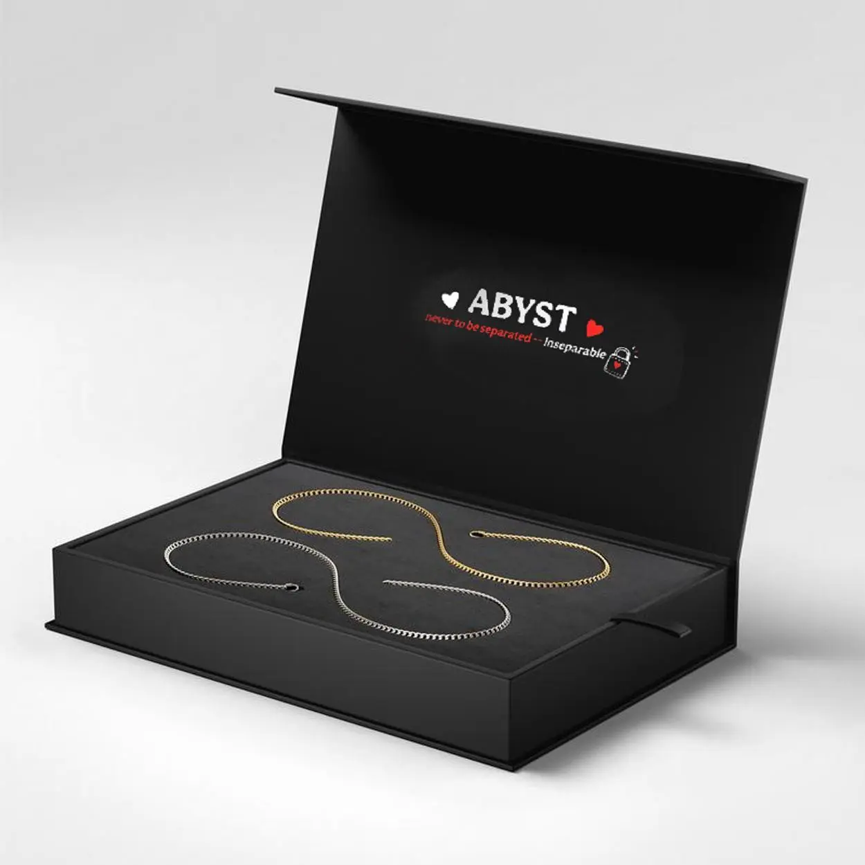 ABYST Permanent Couple Bracelet Kit, DIY Stainless Steel Forever Matching Bracelets with Special Clasp & Tools, Romantic Date Night, Anniversary & Long Distance Relationship Gift for Couples
