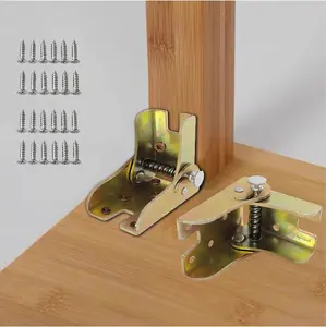 4 Pack Folding Bracket-Self-Locking Hinge-Leg Fittings and Angle Braces-for Table Legs Foldable ， Folding Worktables ，Kitchen Folding Table