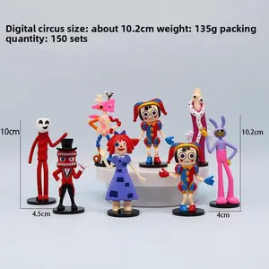 Hot The Amazing Digital Circus Character Figures Cute Rabbit Clown Doll Anime Peripheral Collection Toy Birthday Gift