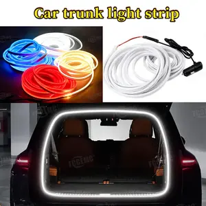 Car LED Tailgate Light 5m Magnetic Induction Waterproof Decorative Strip, Free Cutting Flexible Lighting for Car Trunk Decoration