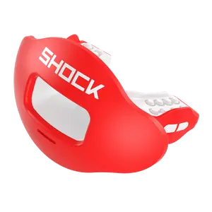Shock Doctor Max AirFlow Football Mouthguard - Extra Large Breathing Channel for Enhanced Airflow & Comfort - Red Protective Gear