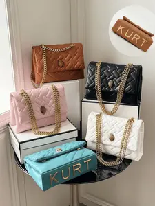 Fashion Crossbody Bag, Geometric Chain Letter Design, Large Capacity, Urban Commute, Shopping, Date Accessories, Daily Use