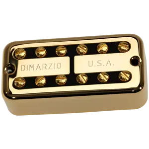 DiMarzio New'Tron Filter'Tron Guitar NECK Pickup - Gold Cover w/ Black Insert