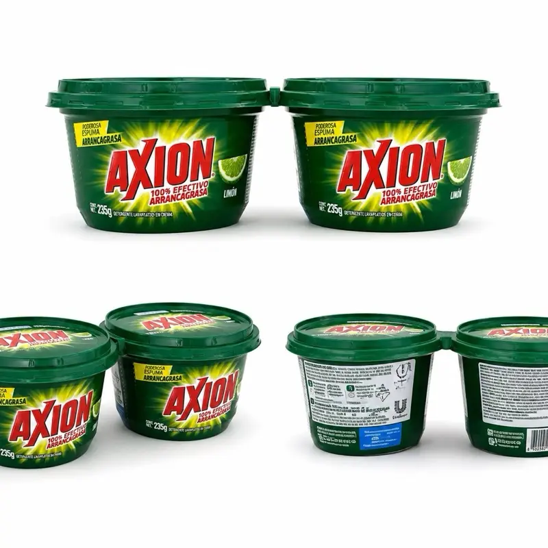 >  2 AXION Dish-Wash Paste LIME 235g All Puro ose Cleaning Paste Tackles Tough Stains, Grime and Grease Effortlessly but gentle on all Household surfaces -