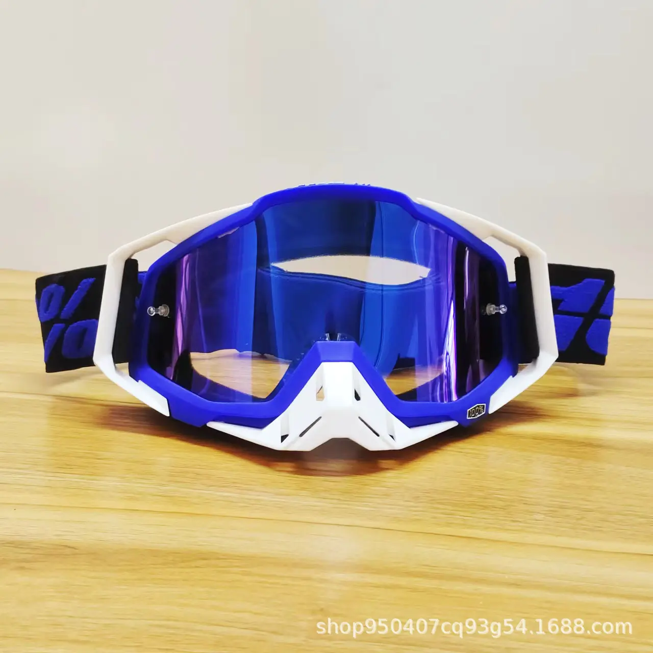 20 blue framed white nose   blue film