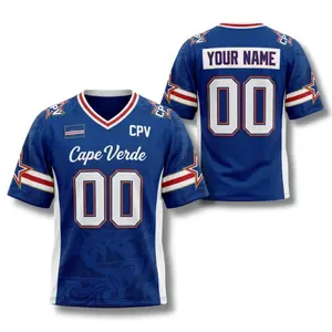 Cape Verde V Neck Jersey, Custom Name Number Shirt