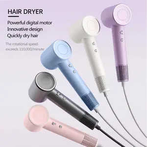 Hair Dryer, High-Speed Ionic Low Noise Blow Dryer with Brushless Motor for Fast Drying, Thermo-Control Quiet Compact Hair Blow Dryer with Magnetic Diffuser for Curly Hair for Home Travel Salon blow  dryer sleep