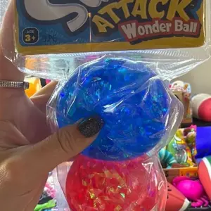 Hand held stress ball 3 pack squishy glitter water balls stress relief toy