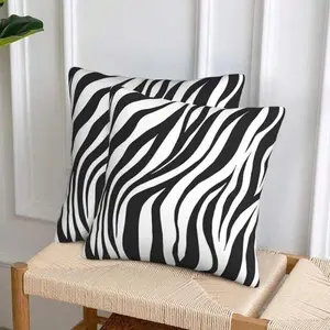 & Zebra Print Pillow Set of 2, Modern Decorative Cushion Cases, Home Sofa Bedroom Outdoor, Stylish Pillow Covers
