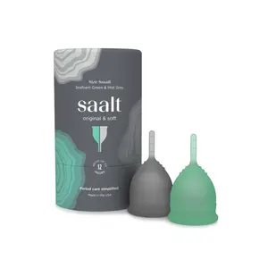 Saalt Twin Pack - Two Reusable Medical-Grade Silicone Menstrual Cups