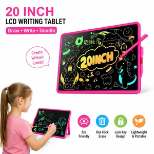 20 Inch LCD Writing Tablet, Rechargeable Electronic Drawing Pad Reusable Erasable Handwriting Board for Kids Adults Home School Office