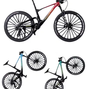 New Alloy Bicycle Model 1:8 Scale, Realistic Mountain Bike Downhill Road Bike, Decorative Ornament Gift Toy, Party Favors Birthday Easter Present Wheel