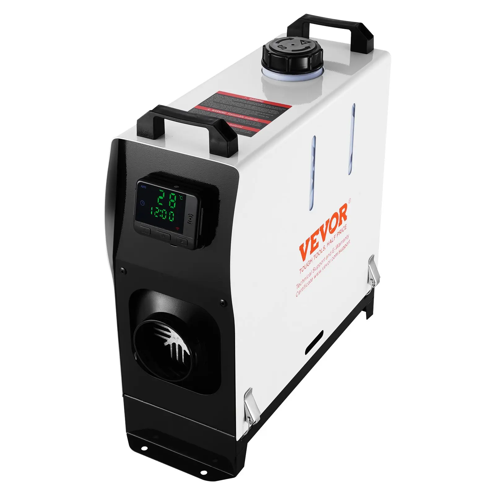 【Summerfinds】VEVOR 5-8KW Diesel Air Heater 110V Adapter and DC12V T-shaped plug external wiring All in One with Remote Control and LCD ScreenFast Heating Low NoisePortable Parking Diesel Heater for Truck Van RV Trailer Camper and Indoors