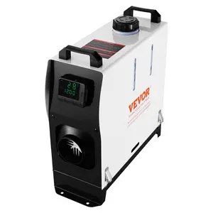 【fathersdaygift】VEVOR 5-8KW Diesel Air Heater 110V Adapter and DC12V T-shaped plug external wiring All in One with Remote Control and LCD ScreenFast Heating Low NoisePortable Parking Diesel Heater for Truck Van RV Trailer Camper and Indoors