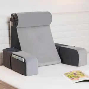 Reading Pillows for Bed ,Back Rest Pillow for Sitting Up, Bed Chair with Arms Memory Foam Comfortable Backrest Pillow for Working/Gaming/Resting in Bed&Floor#fathersdaygift