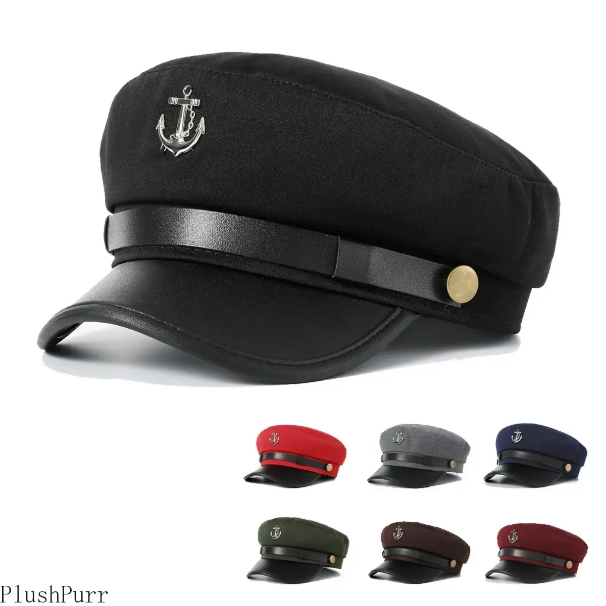 British-Style Nautical Beret (with Anchor Accent) — A Versatile, Casual, and Stylish Accessory Perfect for Everyday Wear tiktokshopbacktoschool