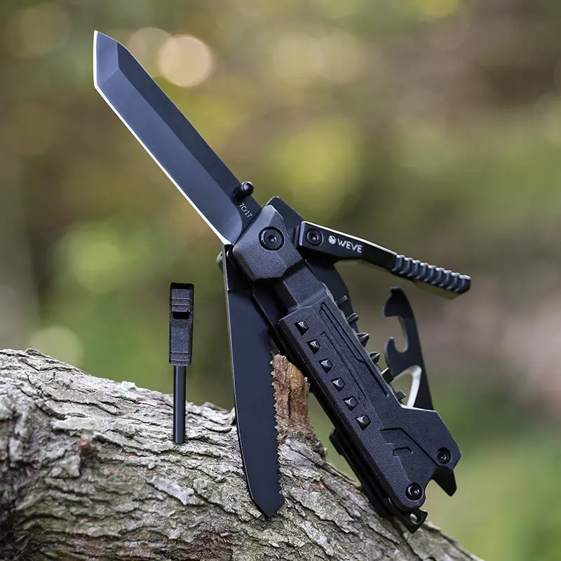 WESVE MT-35 20-in-1 Multitool Pocket Knife - Screwdriver Set, Fire Steel, Glass Breaker - Compact EDC Multi-Tool Kit for Men, Camping, Home Repair, Outdoor Gadgets
