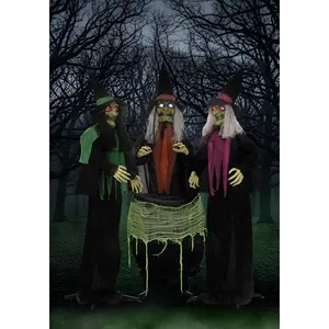 6.25FT Judy, Jody, and Julie Coven of Witches Animated Decoration - Scream Saver