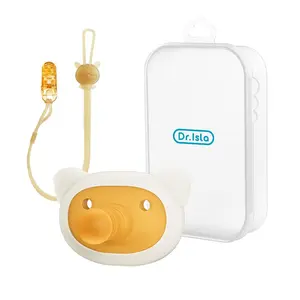 Dr.Isla PF09 Pacifier Soothie Chains for Newborns Soft Silicone Nipple Anti-flatulence Nano Silver Teether Gentle Comfort Safe Hygiene Soother for Infants