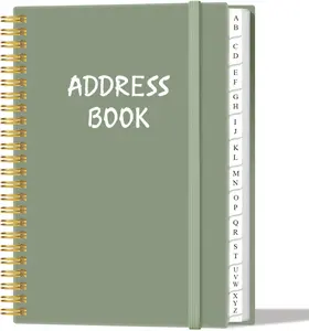 Address Book with Alphabetical Tabs - A5 Telephone & Address Book with Address Contacts, Special Date, Phone, Birthday & Internet Login Password for  and Office, 6.2" x 8.5", Green