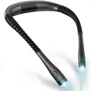 Rechargeable LED Neck Light, Bendable Reading Light, 3 Colors, 6 Brightness Levels, For Reading, Camping, Repairing, Outdoor Camping