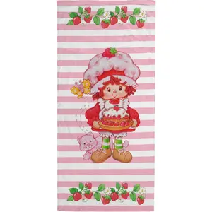 Cute Strawberry Cartoon Microfiber Beach Towel - Cozy, Soft, Water Absorbent Sports Towel for Birthday Girls Gift, 29x58in, 31x71in, Microfiber Beach Towels, Water Absorbent Towel