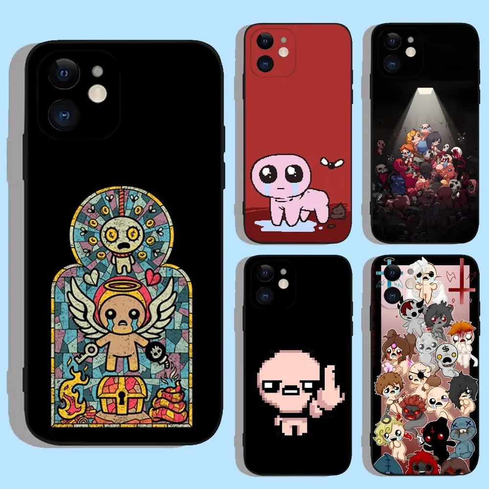 The Binding Of I-Isaac Phone Case For iPhone 17,16,15,14,13,12,11,XS,XR,X,8,7,Pro,Max,Plus,mini Silicone Black Cover