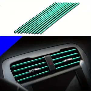 7.87inch Car Air Conditioner Decoration Strip For Vent Outlet, U Shape Moulding Trim Strips, Styling Car Door Edge Corner Protector