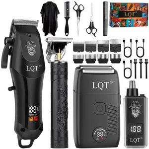 LQT Wrist-Friendly Electric Hair Clipper Set - Beauty & Personal Care Kit with Detailing Clipper, Shaver, Nose Hair Trimmer, Precision Styling Tools, and Hairdressing Equipment