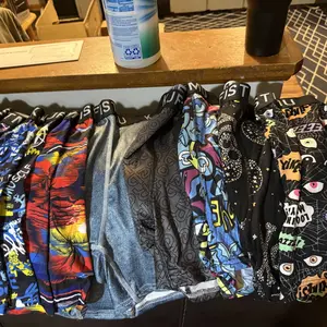 12pcs KJFISTMU Men's Cartoon Tie-Dye Striped Boxer Briefs - Soft, Comfortable & Breathable Polyester Blend, Vibrant Athletic & Everyday Shorts for Casual Wear Menswear Mixed Color Socks Beige，Christmas gifts，stock up on specials，value pack，bundle sets