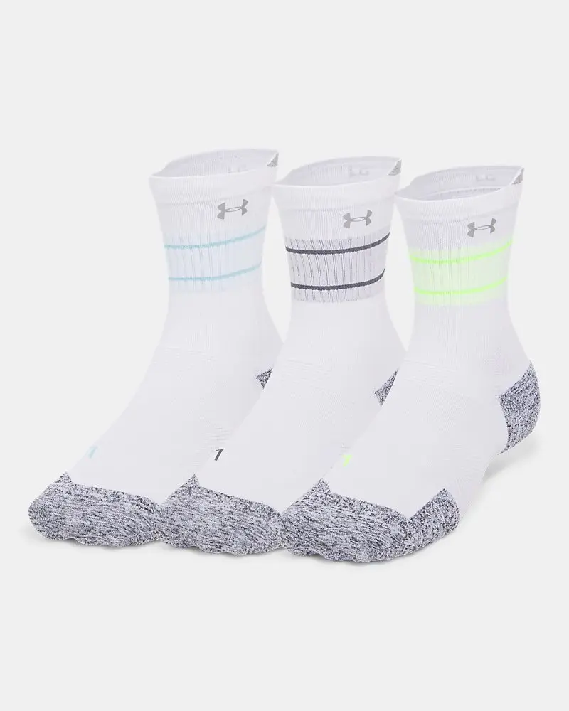 Under Armour ArmourDry® Run Cushion Unisex 3-Pack Mid-Crew Socks