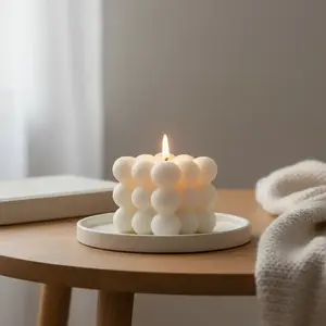 Rubik's Cube Candle Aromatherapy Mini Ball Smokeless Scented Fragrance Candle, Household Bedroom Decoration Bubble Aromatherapy, Home Fragrance Decor, 1pc