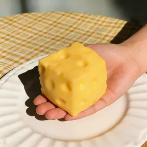 Adorable Yellow Cheese Squishy 6cm – Moldable Squeeze Fun Fidget Toy 2pack/4 pack